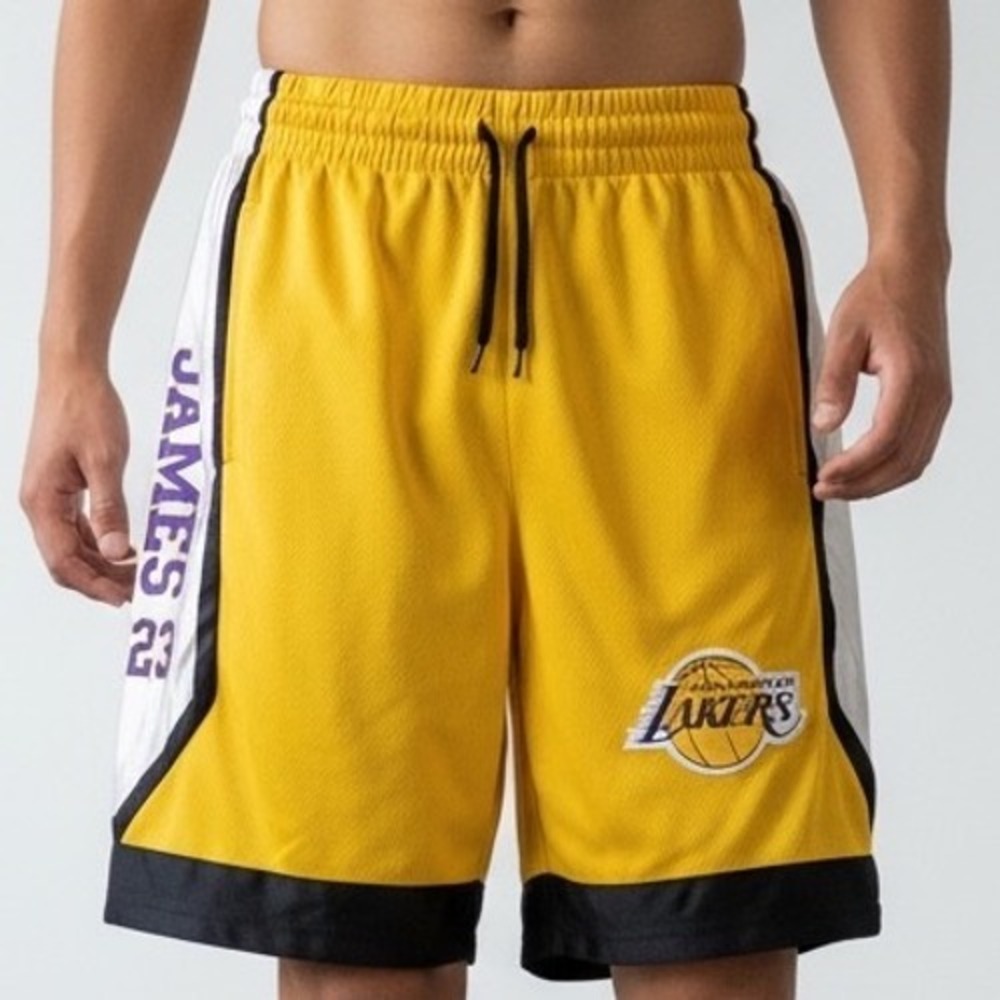 NBA Shorts Los Angeles Lakers LeBron James 23 Basketball Mens Medium streetwear